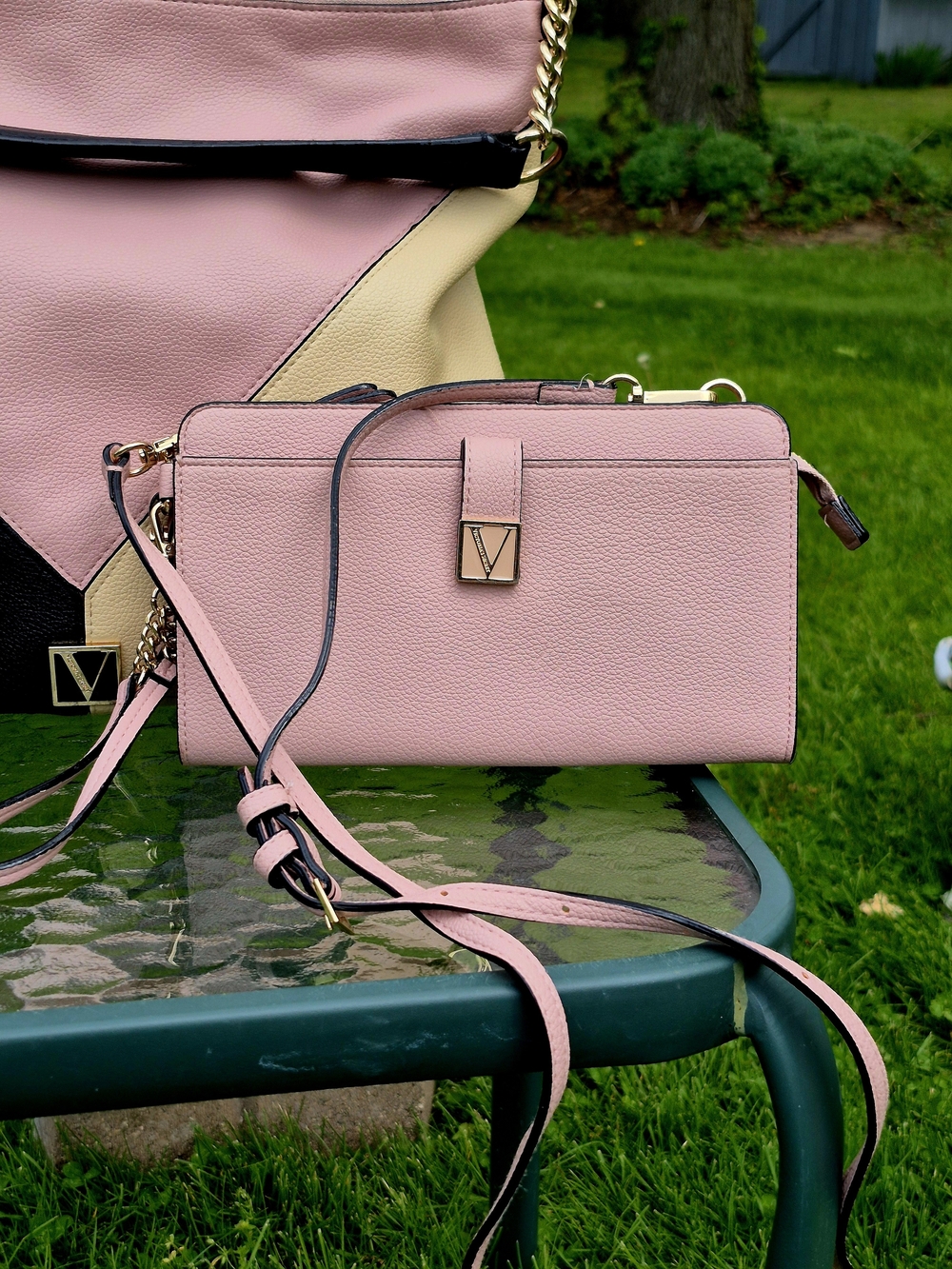 VS Pink, Black & Cream Colorblock Shoulder Bag Set - Picture 8 of 11